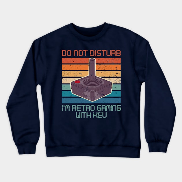 Do not disturb i'm retro gaming with Kev Classic Retro Sunset Crewneck Sweatshirt by Bubsart78